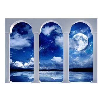 Papel Pintado 3d - Noche En Grecia (400x280 Cm)