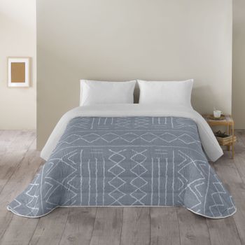 Sandal - Edredón Nórdico Estampado -  Acolchado De Gran Confort Y Extrasuave - Gramaje 300 Gramos Con Tacto Pluma - Cama 180 -nauek  Grey