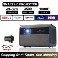 proyector hd portatil ditong j10 compatible con peliculas 4k full hd videojuegos 4g 32g cine en casa wifi android beam pk proyector dlp