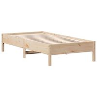 estructura de cama sin colchon madera maciza pino 75x190 cm vidaxl