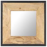 espejo decorativo  espejo de madera maciza de mango 50x50 cm cfw455190