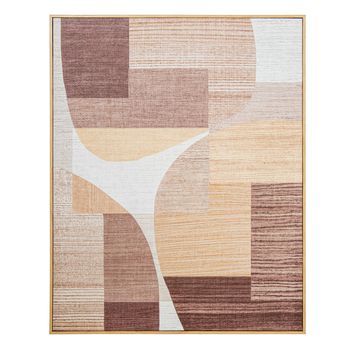 Cuadro Lienzo Blanco, Beige Y Marron