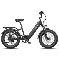 bicicleta electrica compacta fafrees f20 rover con neumaticos anchos de 48 v negra