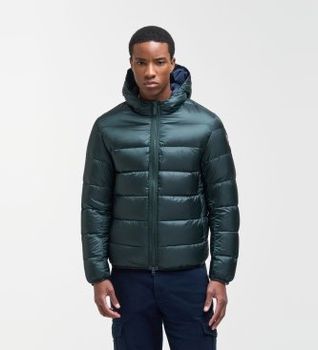 Colmar para hombre. 12000007-3JQ Plumífero en contraste con capucha verde (48), Casual, Poliamida