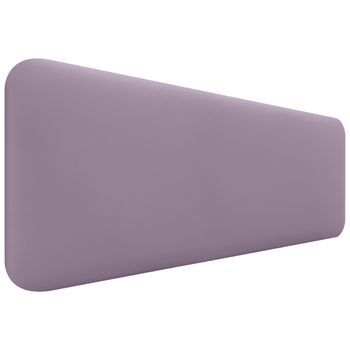 Dhome Cabecero Tapizado Liso Redondeado Polipiel Para Pared Acústicos Cabeceros Absorbentes Cabezal Cama Dormitorio (lila, 140cm)