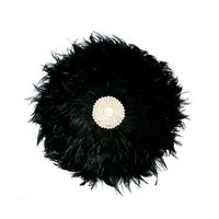 juju decorativo plumas bazar bizar costero l - negro