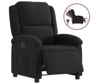 vidaxl sillon reclinable electrico de tela negro