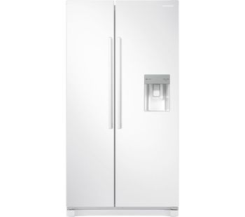 SAMSUNG American-Style Fridge Freezer White RS52N3313WW, White