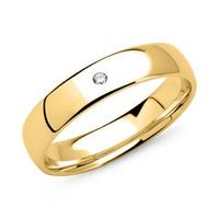 anillo de oro de 14 quilates para mujer con diamante grabable