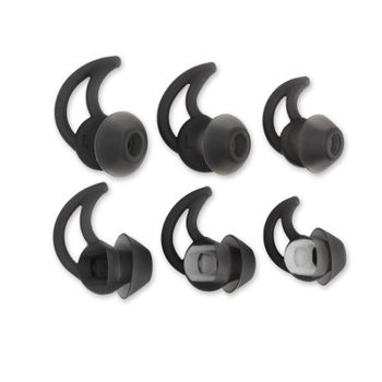 Adecuado para auriculares deportivos BOSE QC30 Soundsport Wireless QC20 QC20i IE2 Sie2i, tapones de silicona para los oídos, funda de silicona tipo aleta de tiburón.