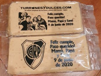 Turrón o chocolate Personalizado con tu Foto o Logo, sin pedido...