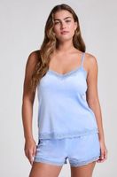 hunkemoller short velours lace azul