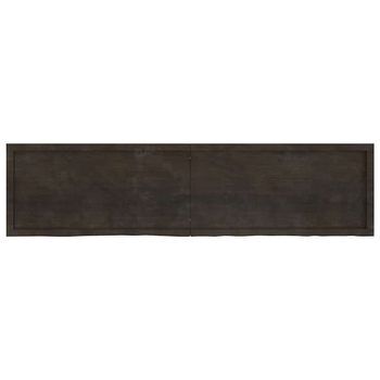Tablero Mesa | Tablero Escritorio Madera Roble Tratada Marrón Oscuro 200x50x(2-6) Cm
