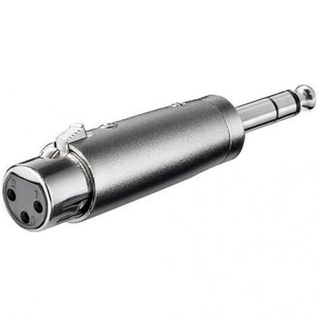Goobay Adaptador XLR a Jack 6.35mm Hembra/Macho Gris