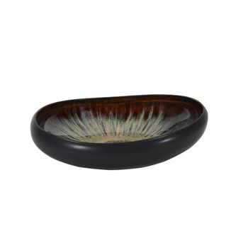 Plato de sopa 21 cm (juego de 6) gres natural negro/verde