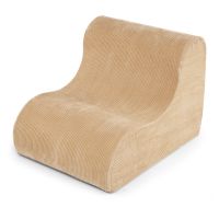 costway puff pera de suelo moderno con relleno espuma funda polar coral lavable base antideslizante carga 180kg para interior caqui