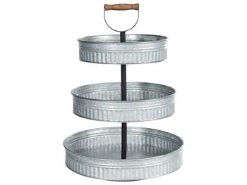 Soporte para tartas de 3 pisos  plateado