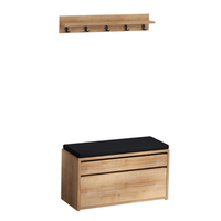 larvik mueble de entrada con perchero de pared y baul de almacenamiento