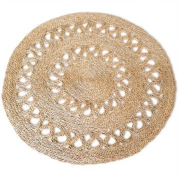 Alfombra Redonda De Yute - Boho Bali - 150cm - Ilya Natural