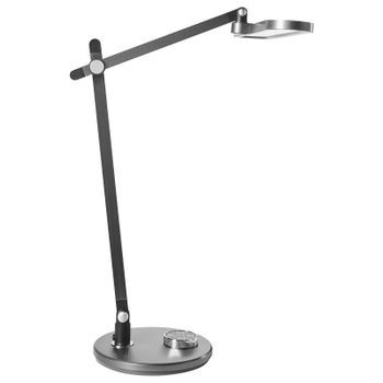 Lámpara Led Multifuncional De Escritorio Con Brazo Giratorio Ajustable De Abs Regulador Modos Cct Apagado Retardado Oficina Gris Hydrus