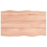 tablero mesa  tablero escritorio madera tratada borde natural marron 100x60x2-4cm