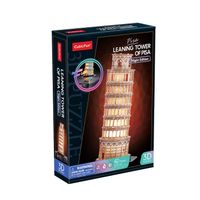 puzzle 3d - torre de pisa led  puzzle 3d regalo nino 8 anos  puzzle 3d adultos y puzzle 3d ninos  maquetas para montar ninos  maquetas para construir adultos  puzzles 3d  42 piezas