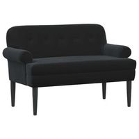 sofa amoroso con botones acolchados negro 120 x 66 x 78 cm vidaxl