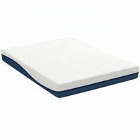 colchon 160x200 de espuma viscoelastica gel con extracto de te verde funda desenfundable blanco y azul