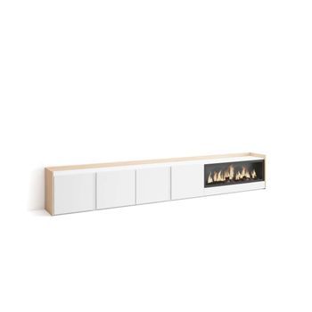 Mueble Tv Benagalbón-02 Con Chimenea Eléctrica Integrada