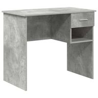escritorio  mesa de trabajo gris concreto 90 x 49 x 75 cm madera de ingenieria