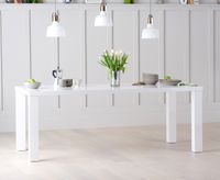 atlanta 200cm white high gloss dining table