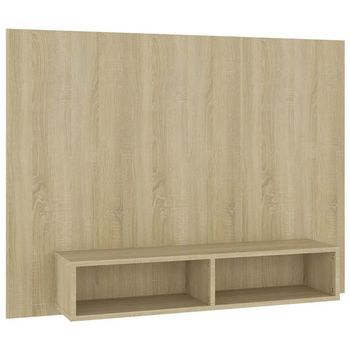 Mueble Tv Pared Madera Contrachapada Roble Sonoma 120x23,5x90cm Vidaxl