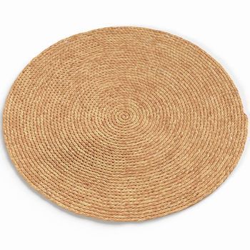 Alfombra Redonda De Yute - Boho Bali - 120 Cm - Kavya Natural