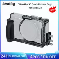 smallrig zr hawklock jaula de liberacion rapida para nikon zr con abrazadera para cable mango de silicona y placa de liberacion rapida arca-swiss integrada