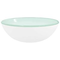 lavabo de vidrio templado blanco 35x12 cm vidaxl