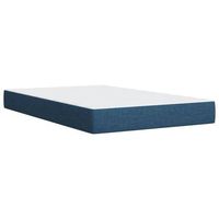 cama apariencia azul equipada con un colchon