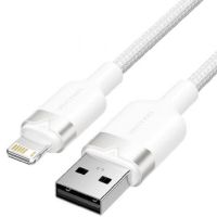 cable usb lightning vention lanwf 1m blanco 480mbps algodon trenzado 24a