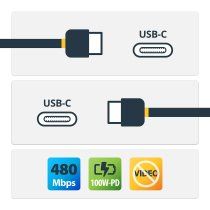 Cable de 2m USB-C a USB-C con capacidad para Entrega de AlimentaciÃ³n de 5A - USB TipoC - Cable de Carga USBC - Blanco