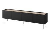 mueble tv 4 puertas con pie metalico 220x60 cm