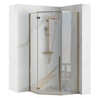cabina de ducha rea diamond gold plato de ducha diamond white 90x90