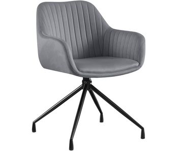 Silla de comedor welby terciopelo gris oscuro 58x58x81 cm