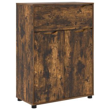 Gabinete De Baño Roble Ahumado 72,5 X 36,5 X 100 Cm Vidaxl