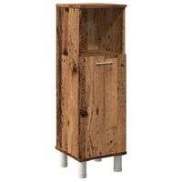 armario de bano madera contrachapada envejecida 30x30x95 cm vidaxl