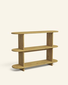 Librería de madera de abeto en color natural 120 cm