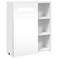 mueble de bano con espejo y luz led blanco 45x13x52 cm vidaxl