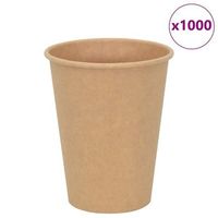 tazas de cafe de papel 1000 uds 12oz 300ml marron vidaxl
