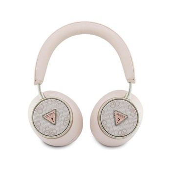 Auriculares Guess 4G Triangle Logo inalámbricos Bluetooth 5.4 con Cancelación de Ruido Rosa