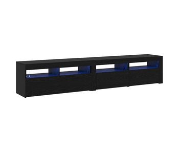 Gabinetes para tv 2 pcs roble negro 210 x 35 x 40 cm