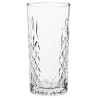 vaso alto de vidrio tallado