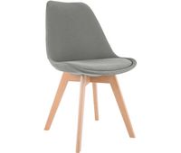 silla de comedor linares elegante y comoda para tu hogar tela gris claro 50x49x83 cm